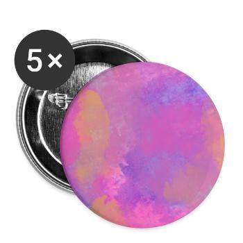 Gradient - Flieder personalisierbar - Buttons groß 56 mm (5er Pack) - Weiß - Vorne