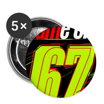 Spiel am 67. Neon Sprint - Buttons groß 56 mm (5er Pack) - Weiß - Vorne