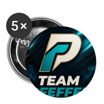 Pfeffer Team Logo Familienname Nachname Fimrma - Buttons groß 56 mm (5er Pack) - Weiß - Vorne