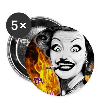 Burn_Baby-_Burn - Buttons groß 56 mm (5er Pack) - Weiß - Vorne