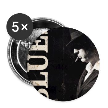 Gents Noir Vintage Blues Man - Buttons groß 56 mm (5er Pack) - Weiß - Vorne