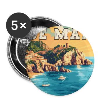 Explore Captivating Tossa de Mar in Spain - Buttons large 2.2''/56 mm (5-pack) - white - Front