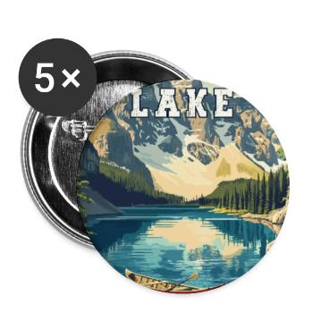 Explore Moraine Lake in Canada Banff National Park - Buttons large 2.2''/56 mm (5-pack) - white - Front