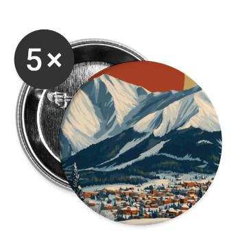 Explorez le paysage de Breckenridge dans le Colorado - Lot de 5 grands badges (56 mm) - blanc - Devant