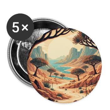 Entdecken Sie die Insel Socotra im Jemen - Buttons groß 56 mm (5er Pack) - Weiß - Vorne