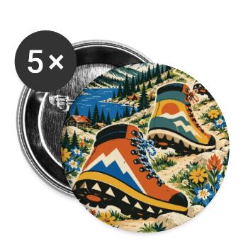 Erleben Sie Keystone Colorado Retro Mountain Escape - Buttons groß 56 mm (5er Pack) - Weiß - Vorne