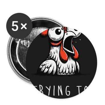 trying to hendl this dialekt geschenk poster - Buttons groß 56 mm (5er Pack) - Weiß - Vorne