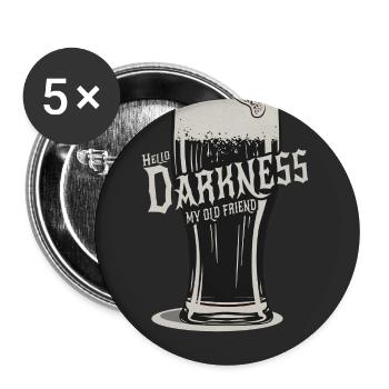 No Light Beer Allowed – Dark Beer Design - Buttons large 2.2''/56 mm (5-pack) - white - Front