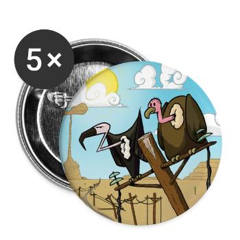 Les vautours - Lot de 5 grands badges (56 mm) - blanc - Devant