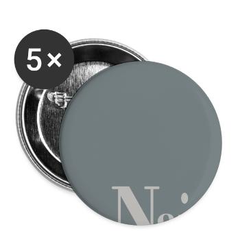 Typography Poster Well. - Buttons large 2.2''/56 mm (5-pack) - white - Front