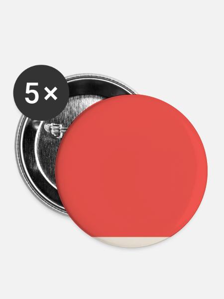 Ruhe entsteht durch Abstand Poster - Buttons groß 56 mm (5er Pack) - Weiß