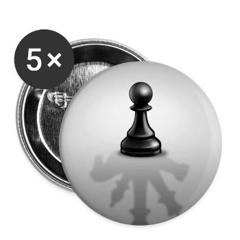 Master Yourself Minimal Mindset Design - Buttons large 2.2''/56 mm (5-pack) - white - Front