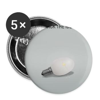 Crack The Idea Motivation Minimal Design - Buttons large 2.2''/56 mm (5-pack) - white - Front