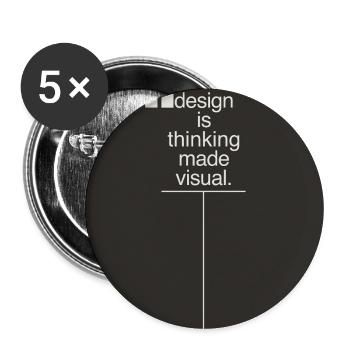 Affiche visuelle Design is Thinking Made Visual - Lot de 5 grands badges (56 mm) - blanc - Devant