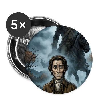 Die Legende von Sleepy Hollow Gothic Horror - Buttons groß 56 mm (5er Pack) - Weiß - Vorne