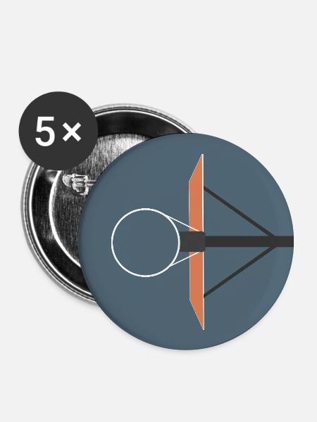 Game From Another Angle – Basketball - Buttons groß 56 mm (5er Pack) - Weiß