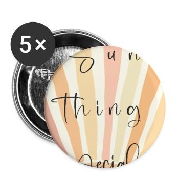Sonnenstrahlen Special – Handlettering - Buttons groß 56 mm (5er Pack) - Weiß - Vorne