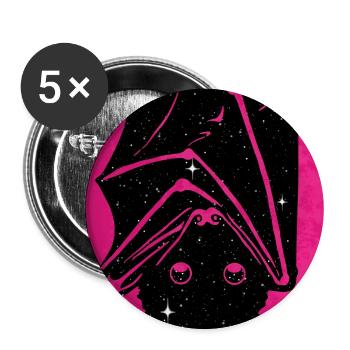 Spacebat Print - Buttons groß 56 mm (5er Pack) - Weiß - Vorne