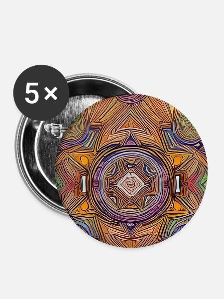 Formen und Muster - Buttons groß 56 mm (5er Pack) - Weiß