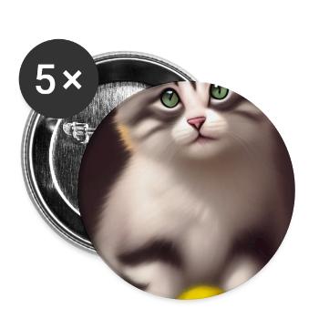 Baby Cat - Buttons large 2.2''/56 mm (5-pack) - white - Front
