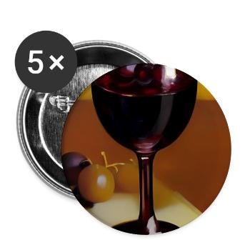 Wine drinkers - Buttons large 2.2''/56 mm (5-pack) - white - Front