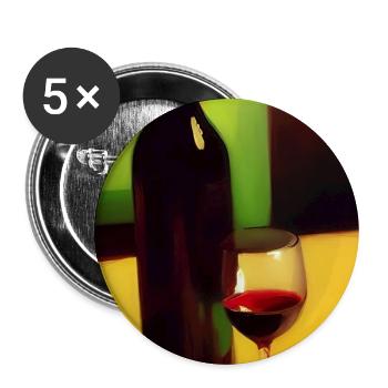 Wine drinkers - Buttons large 2.2''/56 mm (5-pack) - white - Front