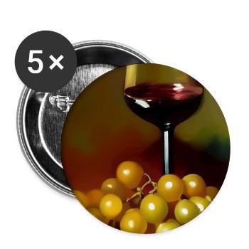 Wine drinkers - Buttons large 2.2''/56 mm (5-pack) - white - Front