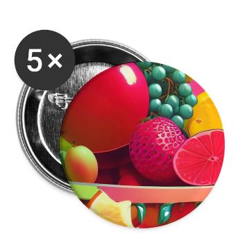 Fruit - Buttons large 2.2''/56 mm (5-pack) - white - Front