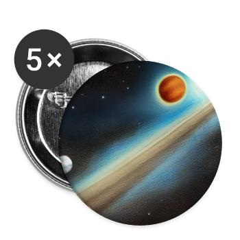 Espace et planètes - Lot de 5 grands badges (56 mm) - blanc - Devant
