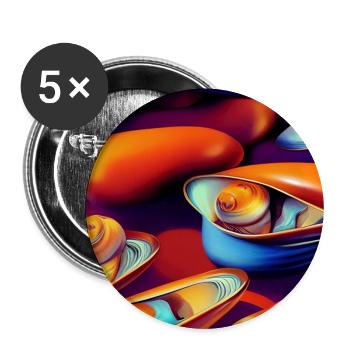 Mussels - Buttons large 2.2''/56 mm (5-pack) - white - Front