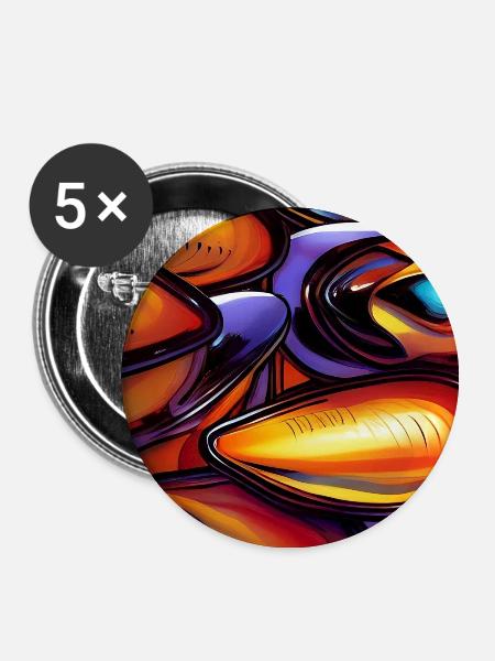 Muscheln - Buttons groß 56 mm (5er Pack) - Weiß