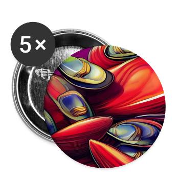Mussels - Buttons large 2.2''/56 mm (5-pack) - white - Front