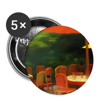 Outdoor Asian Cafe - Buttons large 2.2''/56 mm (5-pack) - white - Front