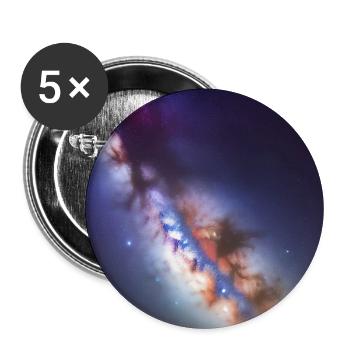 Espace et planètes - Lot de 5 grands badges (56 mm) - blanc - Devant