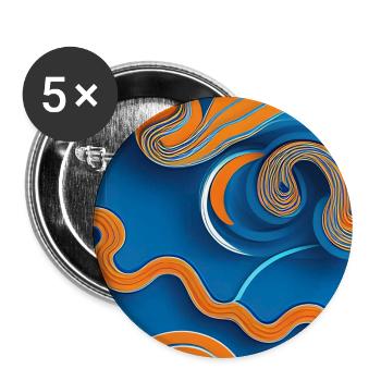 Abstract art - Buttons large 2.2''/56 mm (5-pack) - white - Front