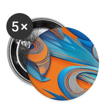 Abstract art - Buttons large 2.2''/56 mm (5-pack) - white - Front