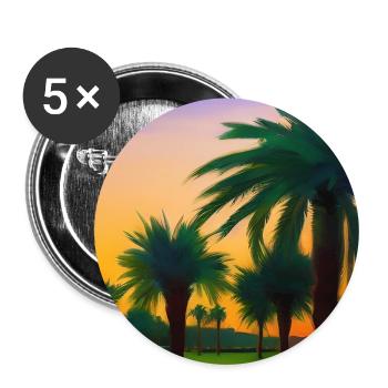 Arabische Wüste - Buttons groß 56 mm (5er Pack) - Weiß - Vorne