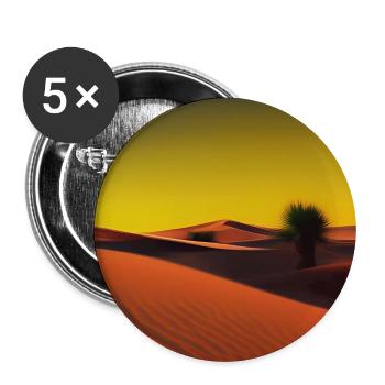 Arabische Wüste - Buttons groß 56 mm (5er Pack) - Weiß - Vorne