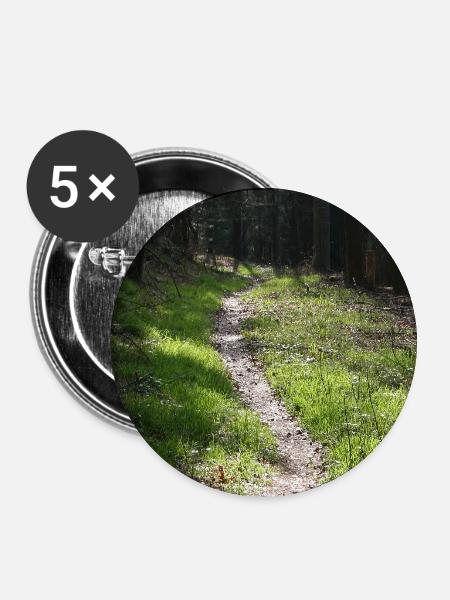 GREEN WAY - Buttons groß 56 mm (5er Pack) - Weiß