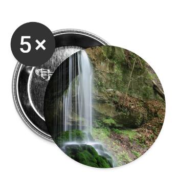 MOSS WATERFALL HÖRSCHBACH NEAR MURRHARDT - Buttons large 2.2''/56 mm (5-pack) - white - Front