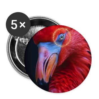 Tropisches Tier - Buttons groß 56 mm (5er Pack) - Weiß - Vorne