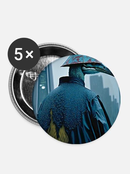 Anthropomorph 01 - Buttons groß 56 mm (5er Pack) - Weiß