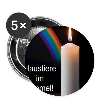 A candle for all pets in heaven - Buttons large 2.2''/56 mm (5-pack) - white - Front