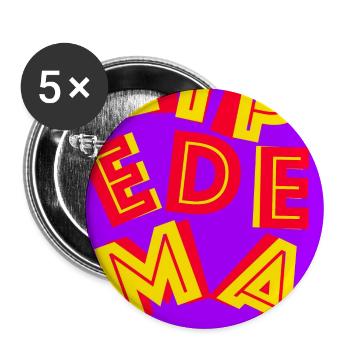 Lipedema Survivor - Buttons large 2.2''/56 mm (5-pack) - white - Front
