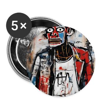 Urban Portrait - Contrasting Colors - Buttons large 2.2''/56 mm (5-pack) - white - Front