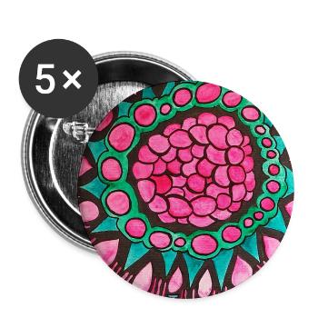 Raspberry - Buttons large 2.2''/56 mm (5-pack) - white - Front