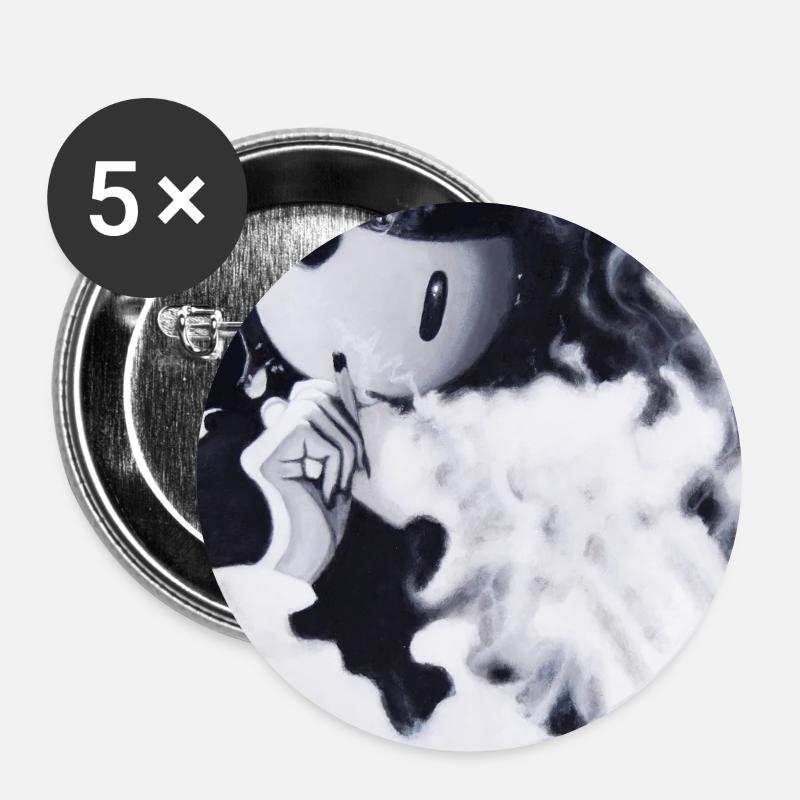 Rachel - Buttons groß 56 mm (5er Pack) - Weiß