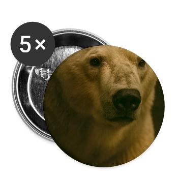 Animaux - Ours polaire - Lot de 5 grands badges (56 mm) - blanc - Devant