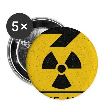 Underground New York Manhattan - Buttons large 2.2''/56 mm (5-pack) - white - Front