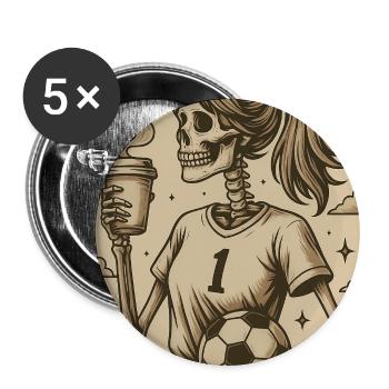 Soccer Mom Card  - Buttons groß 56 mm (5er Pack) - Weiß - Vorne